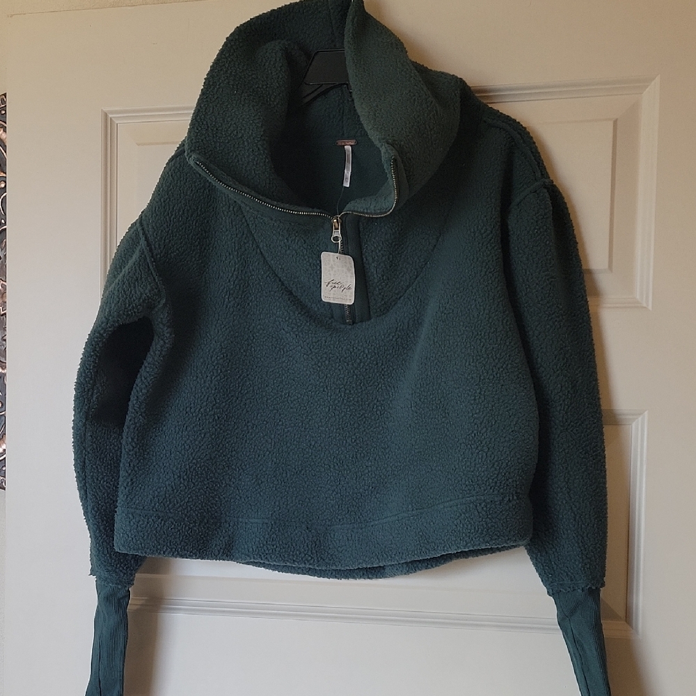 Free People Deep Green Turtleneck Sweater